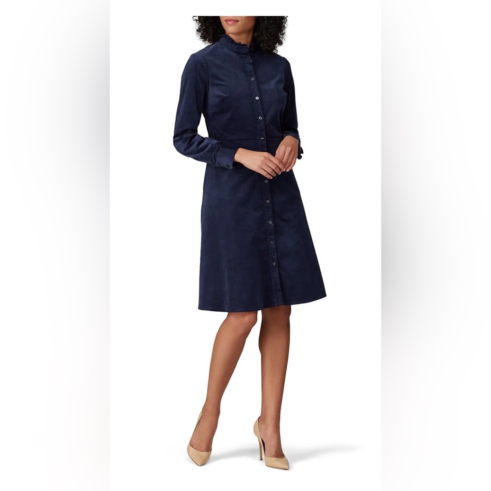 Draper James Blue Corduroy Dress- Size 8 - Picture 2 of 9